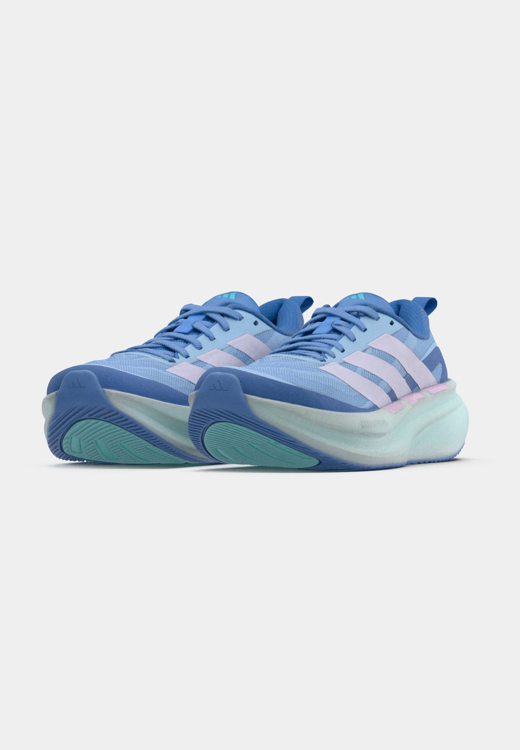 SUPERNOVA GLIDE W - Chaussures de running sur route - glow blue/ice lavender/blue fusion