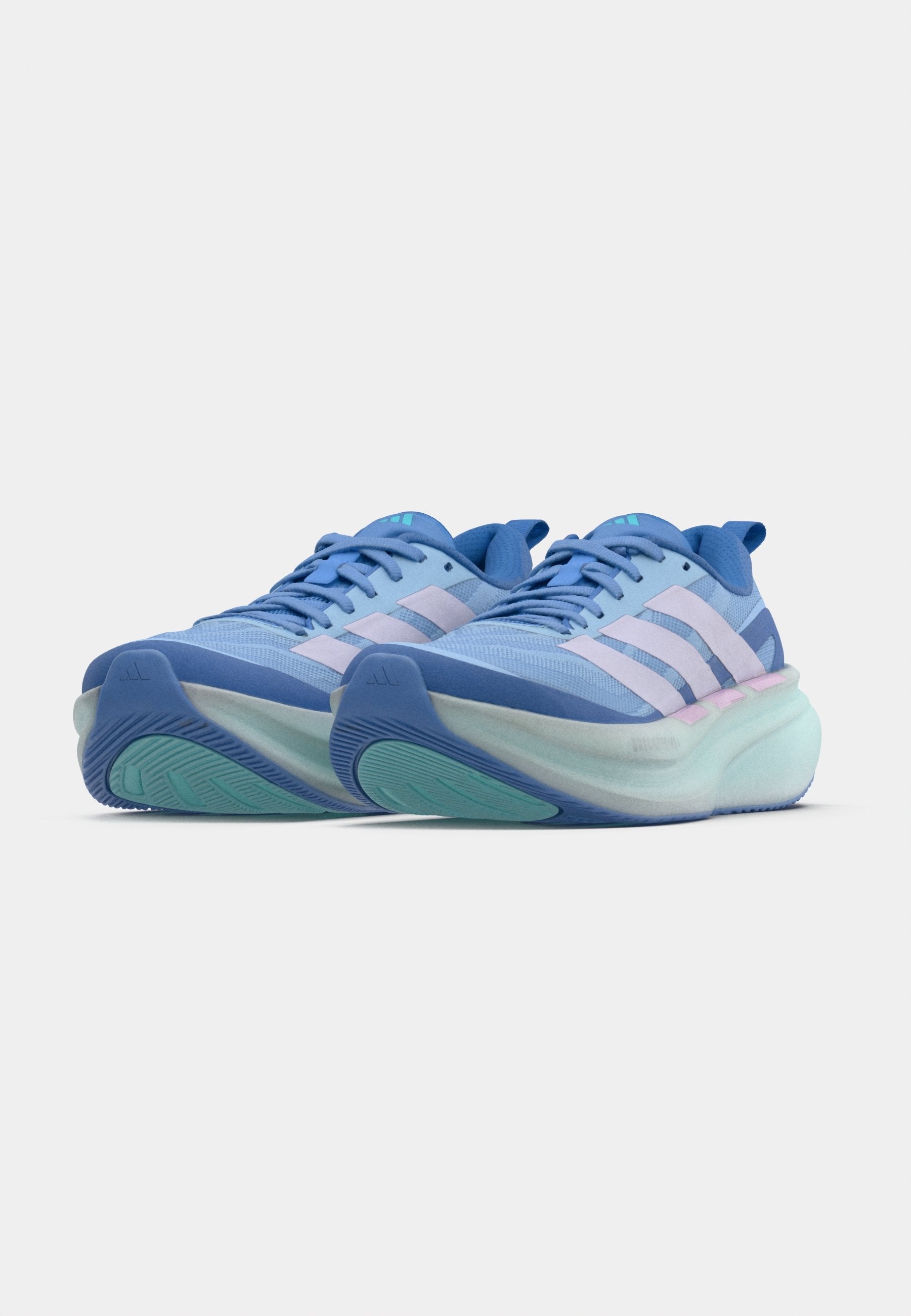 SUPERNOVA GLIDE W - Chaussures de running sur route - glow blue/ice lavender/blue fusion