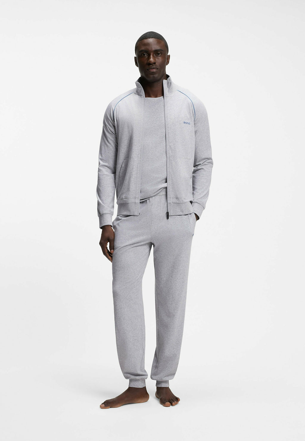 BOSS MIX&MATCH JACKET Z - Zip-up sweatshirt - light grey three