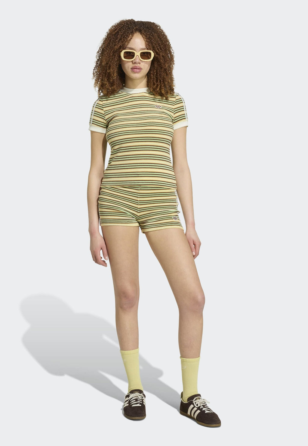SUMMER GLOW SLIM STRIPED - T-shirt imprimé - multicolore/jaune clair