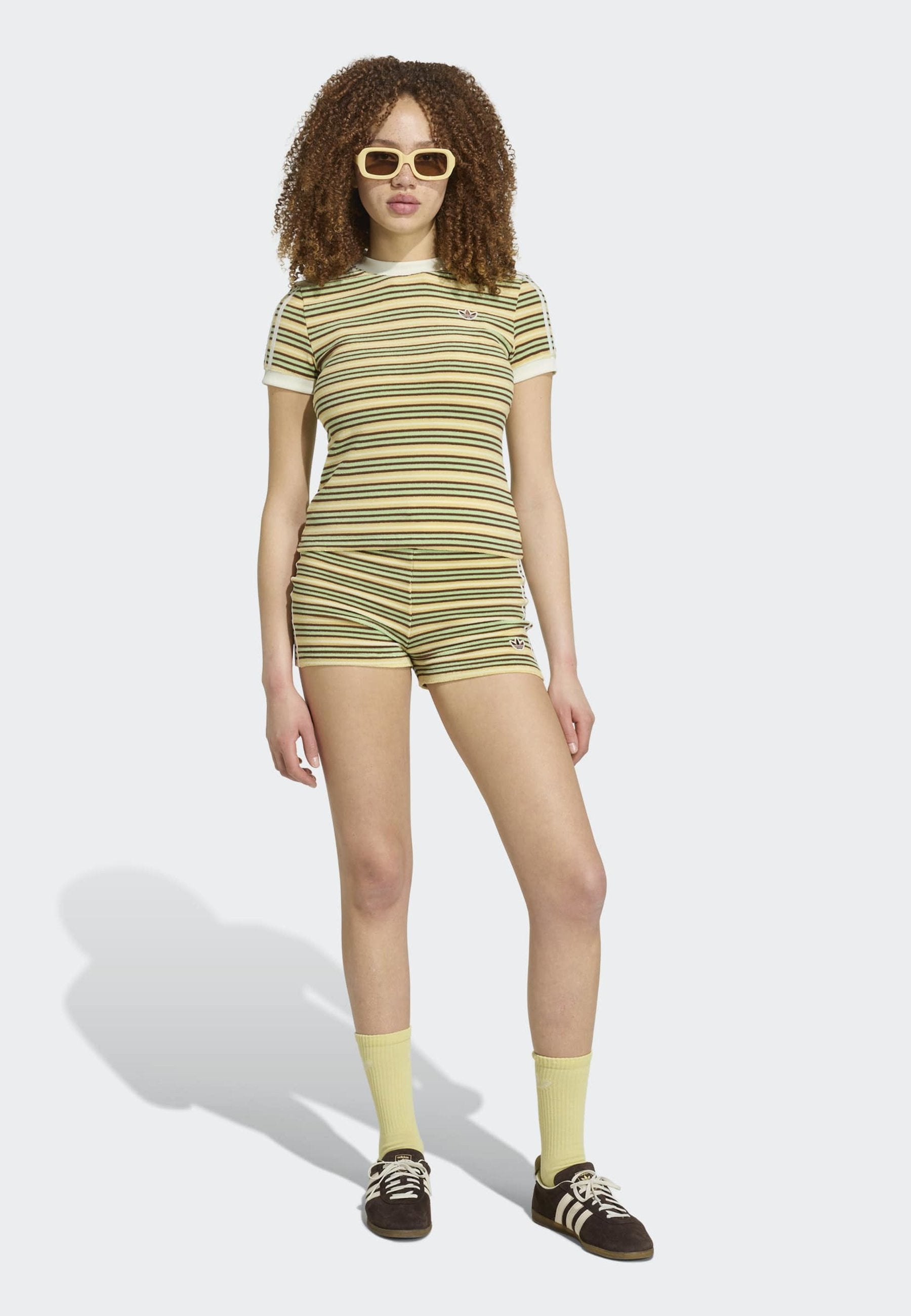 SUMMER GLOW SLIM STRIPED - T-shirt imprimé - multicolore/jaune clair