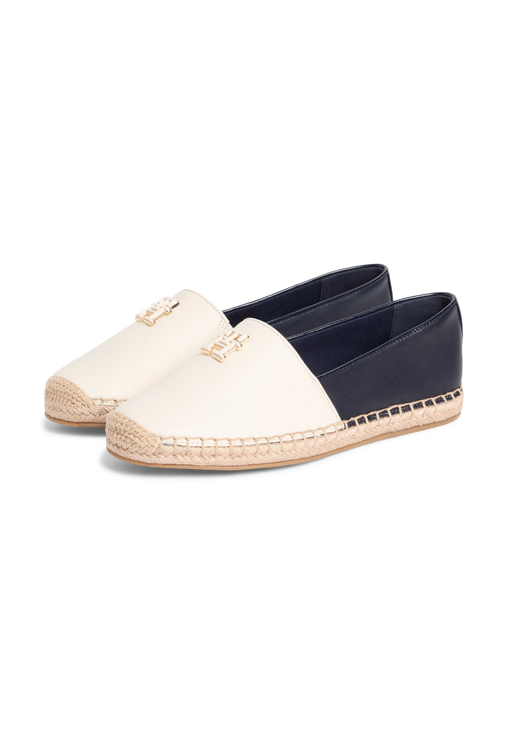 TH MONOGRAM LEATHER ESPADRILLES - Espadrilles