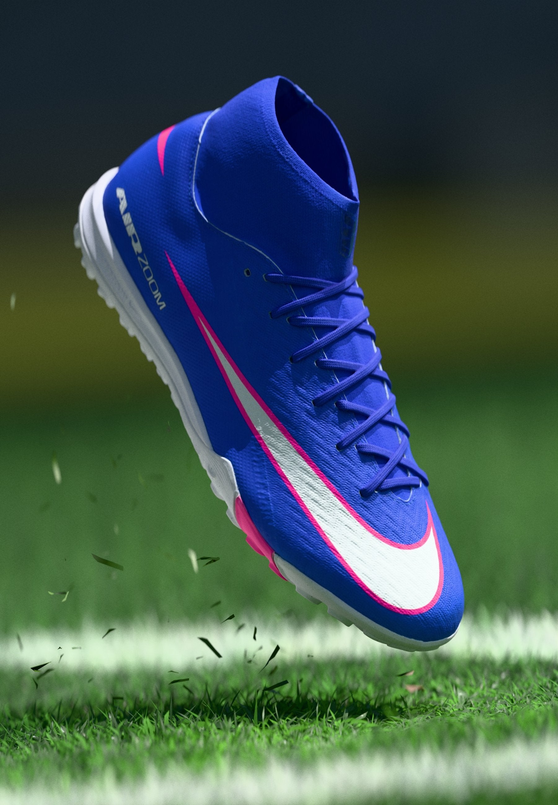 ZM 10 ACADEMY TF - Firm-ground football boots - racer blue/white