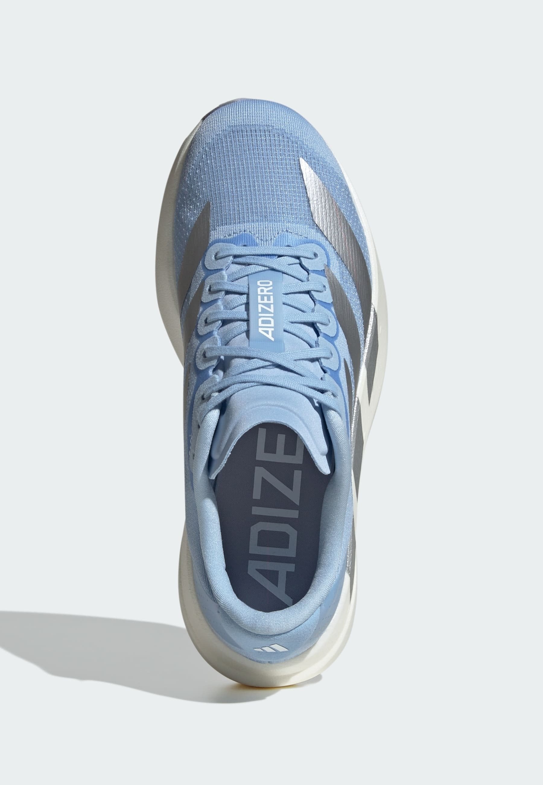 ADIZERO EVO SL W - Trainers - glow blue   silver metallic   cloud white