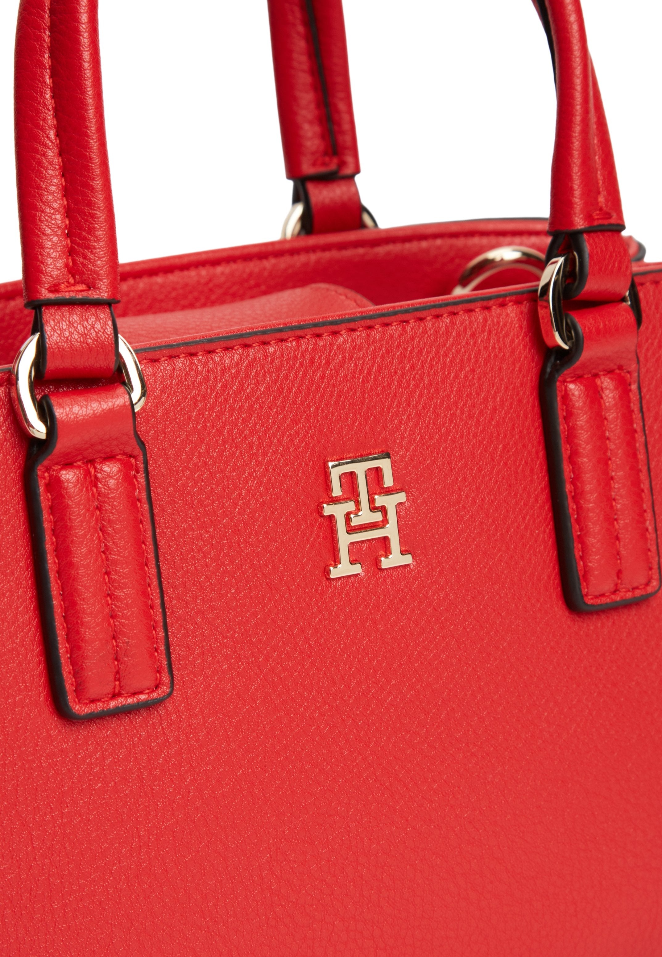 TH MONOGRAM CROSSBODY TOTE BAG - Handbag - primary red