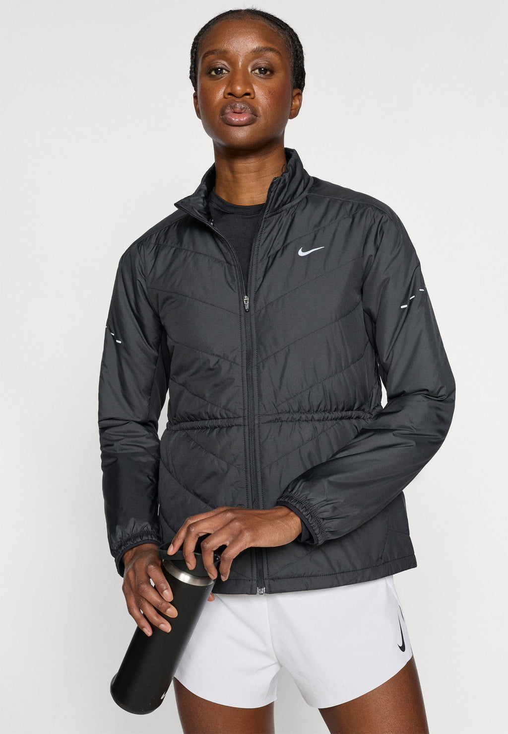 SWIFT - Running jacket - black/reflective silver-coloured