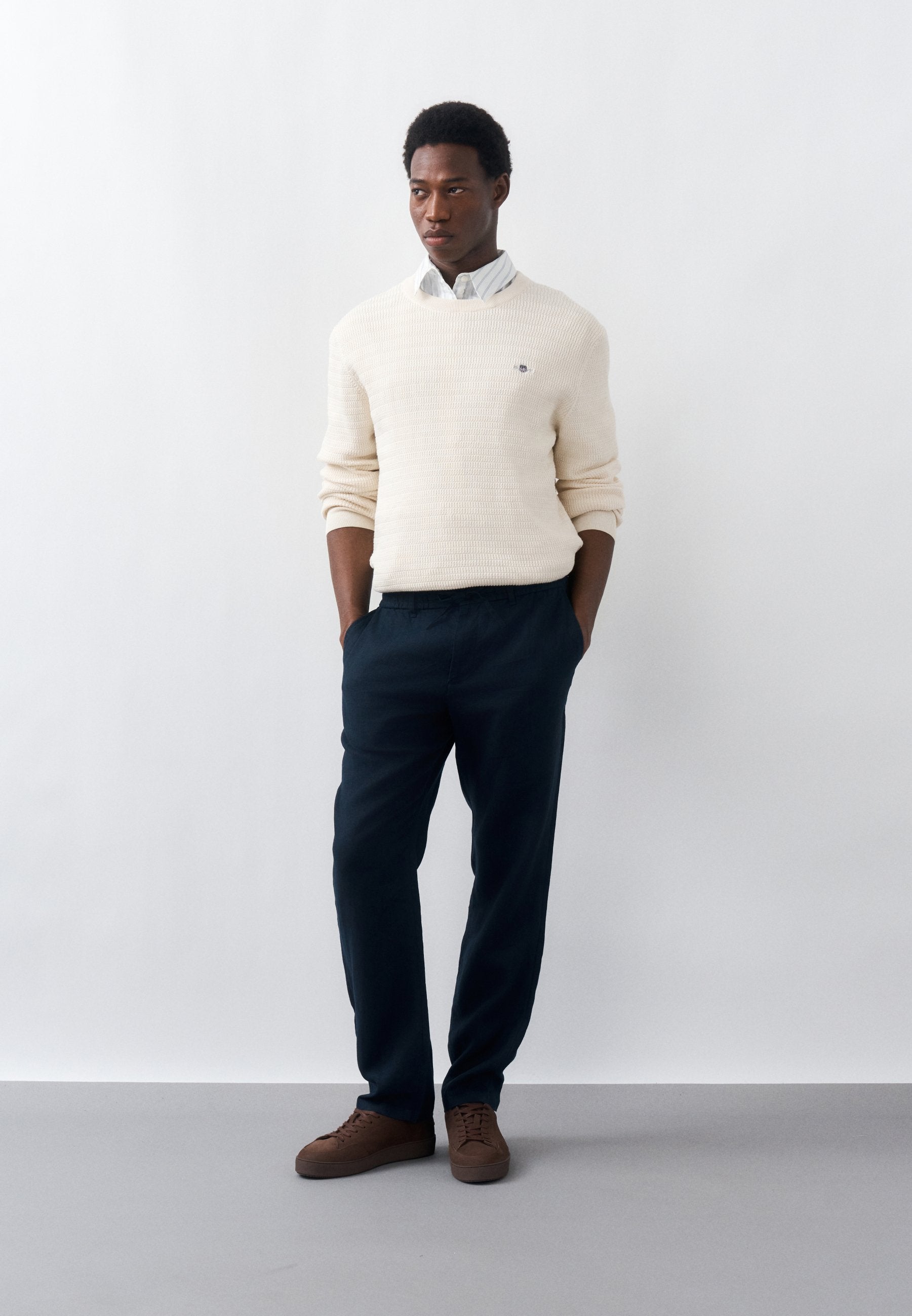 MINI CABLE C NECK - Jumper - cream