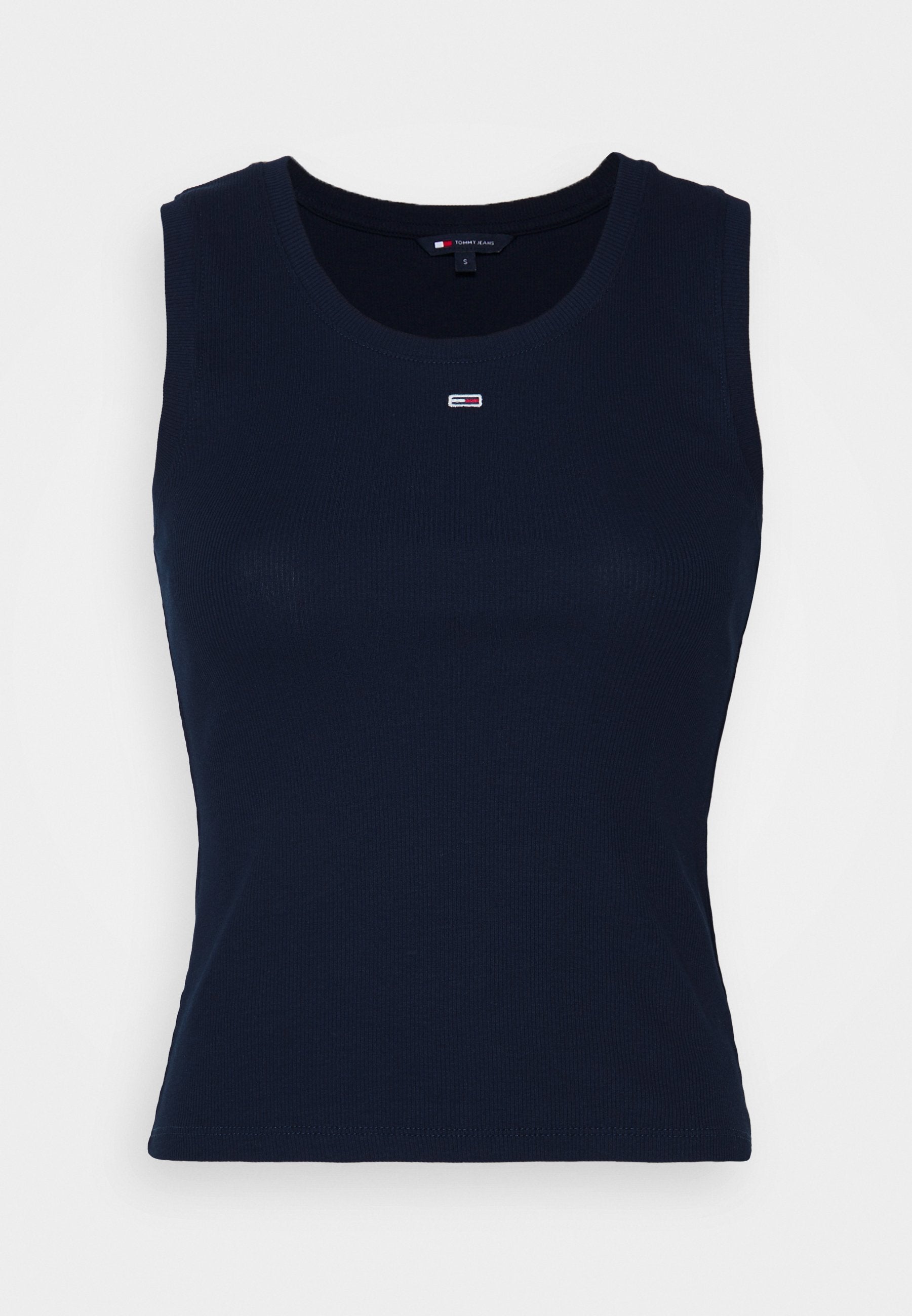 DÉBARDEUR CÔTELÉ SLIM À ENCOLURE PELLE - Top - bleu marine foncé