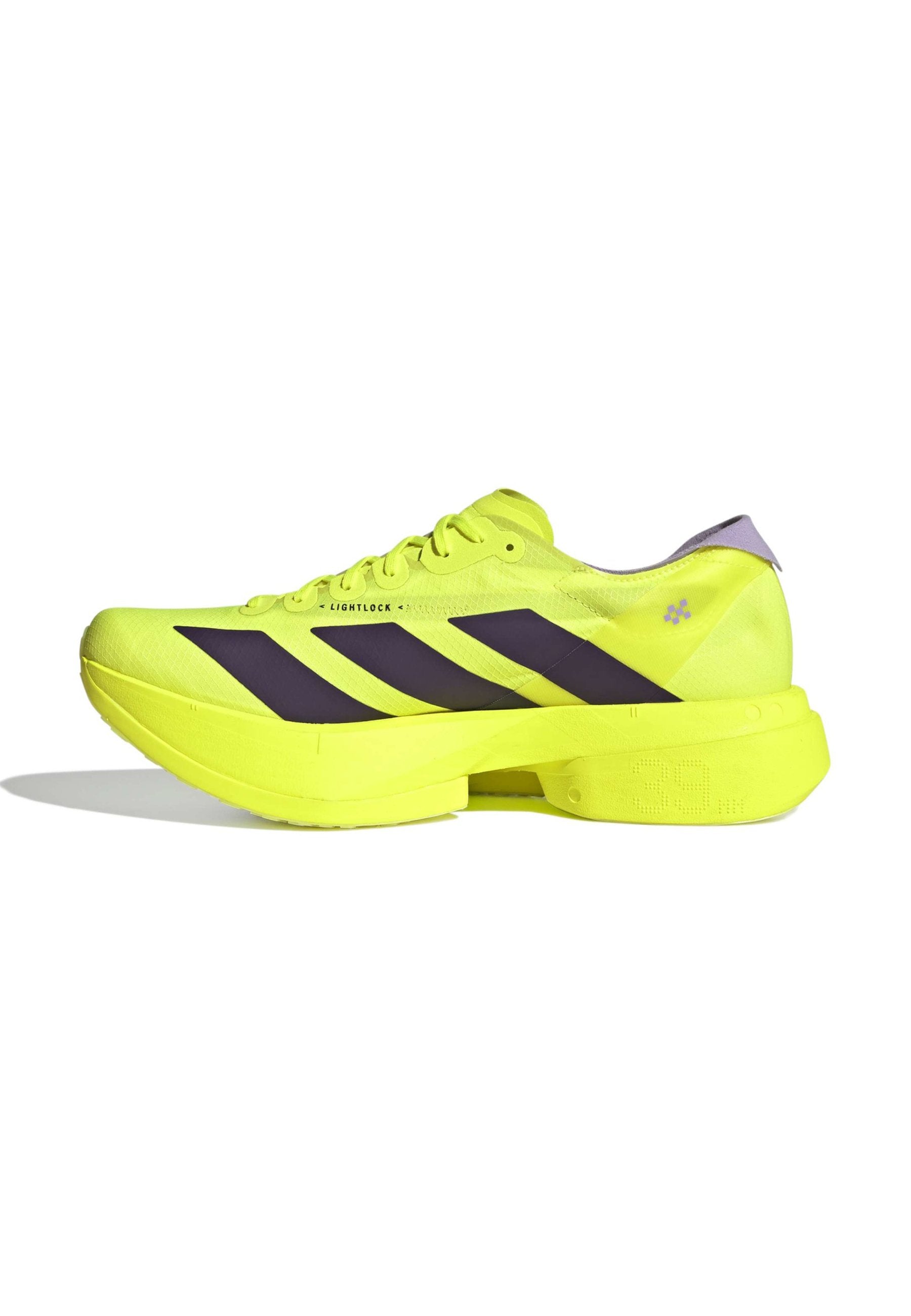 ADIZERO ADIOS PRO 4 - Yol koşu ayakkabısı - solar sarı   aurora moru   toz moru