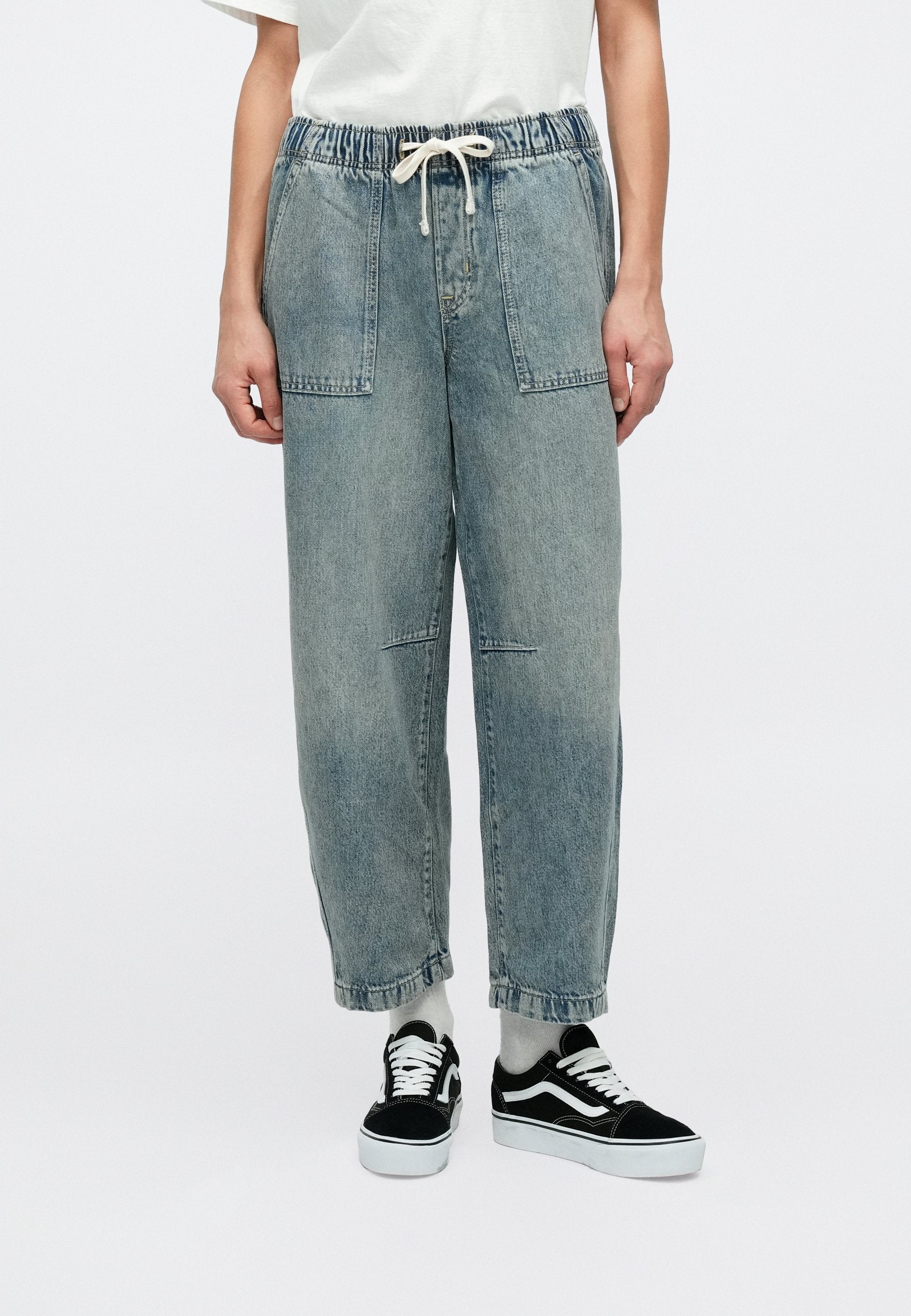 PULL ON BARREL LUNAR - Relaxed fit jeans - blue denim