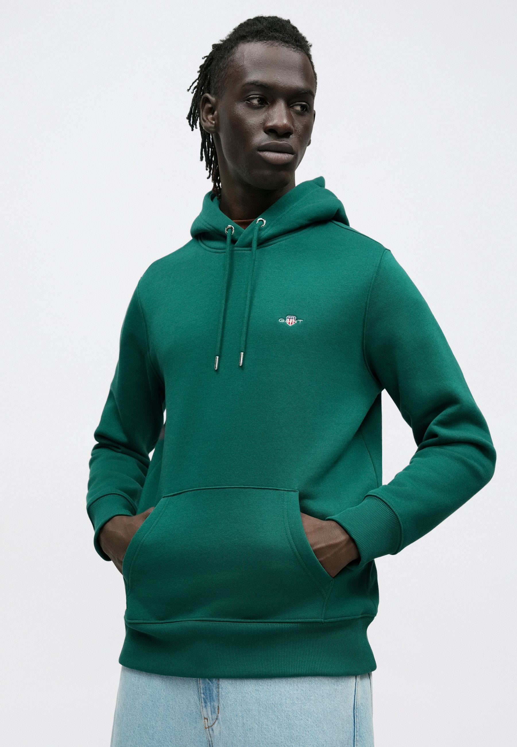 Hoodie - deep forest green