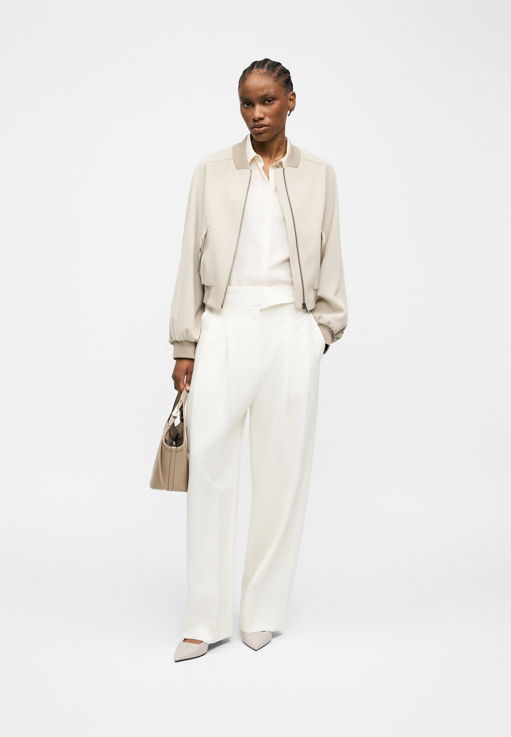 TALILY - Trousers - open white