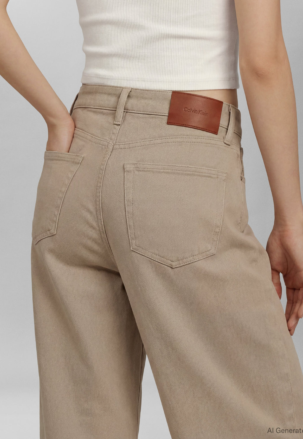 JEANS COUPE COURTE - Coupe décontractée - couleur noix de cajou torréfiée