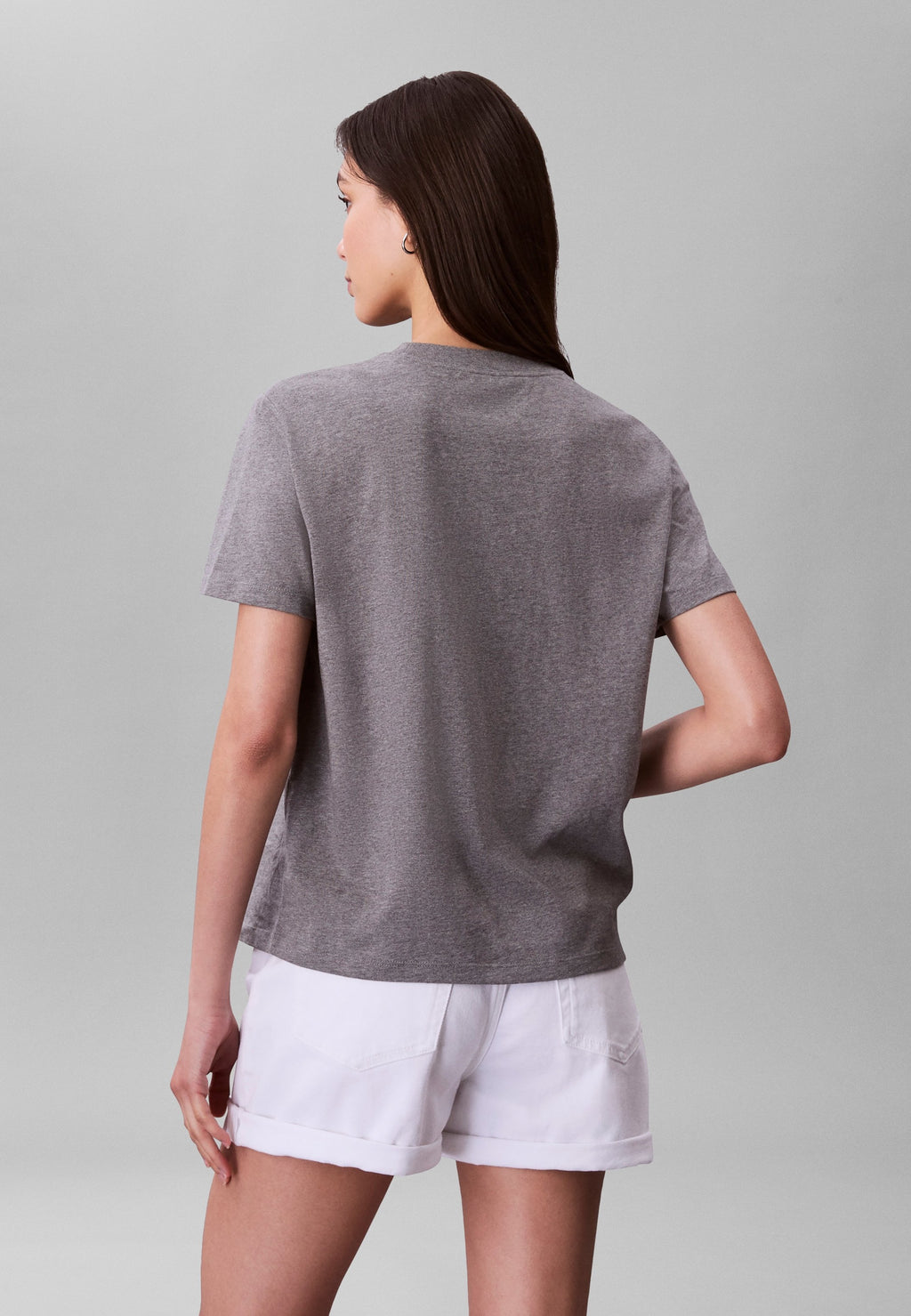 Print T-shirt - med grey heather