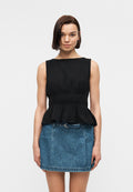 SMOCKED WAIST - Top - black