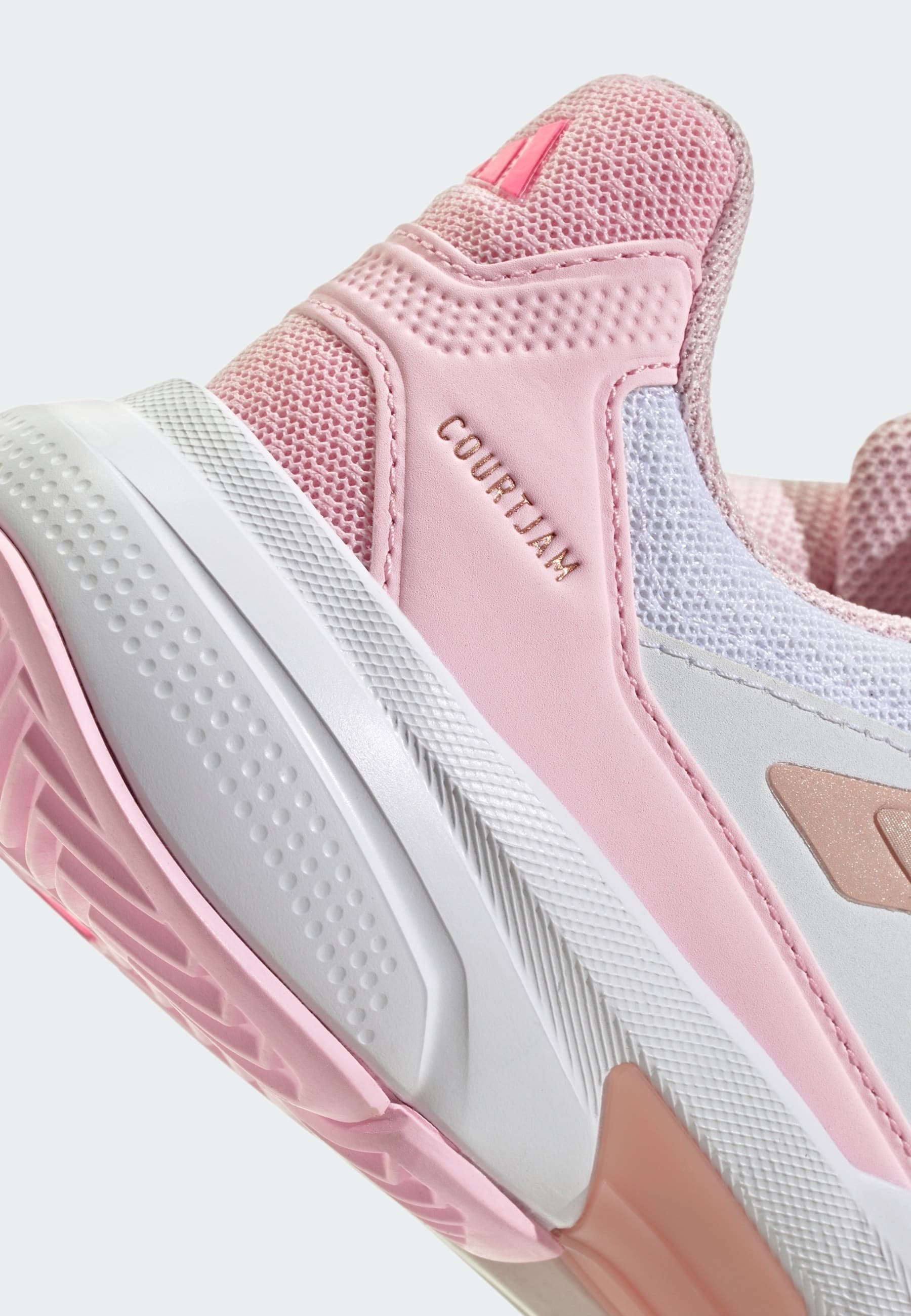 COURTJAM CONTROL 3 - Multicourt tennis shoes - cloud white   silver metallic   lucid pink