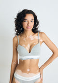 PLUNGE ICON - Push-up bra - grey heather