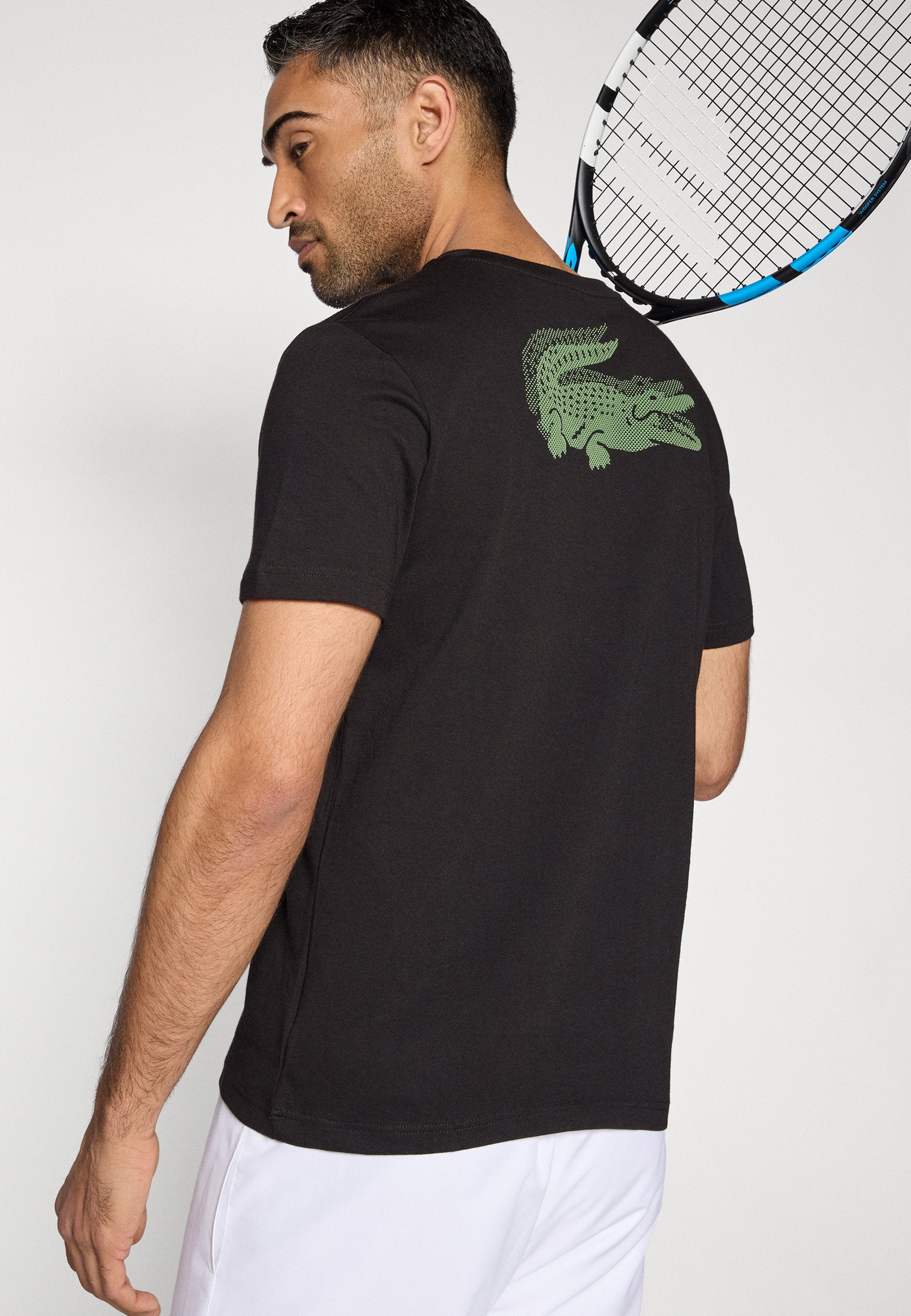 DOUBLE CROC - T-shirt de sport - noir/mâche