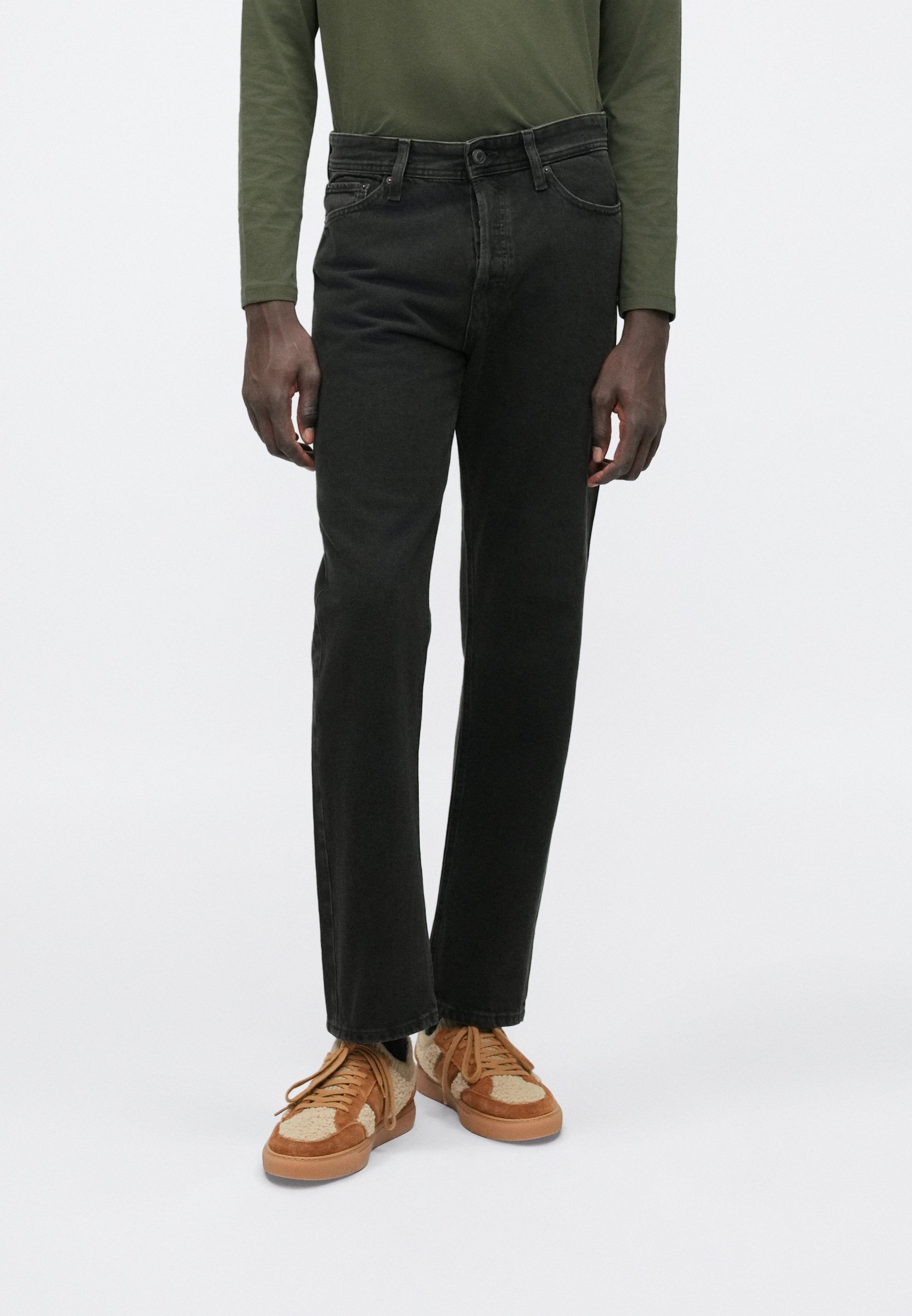 JJICHRIS JJORIGINAL - Straight leg jeans - Black