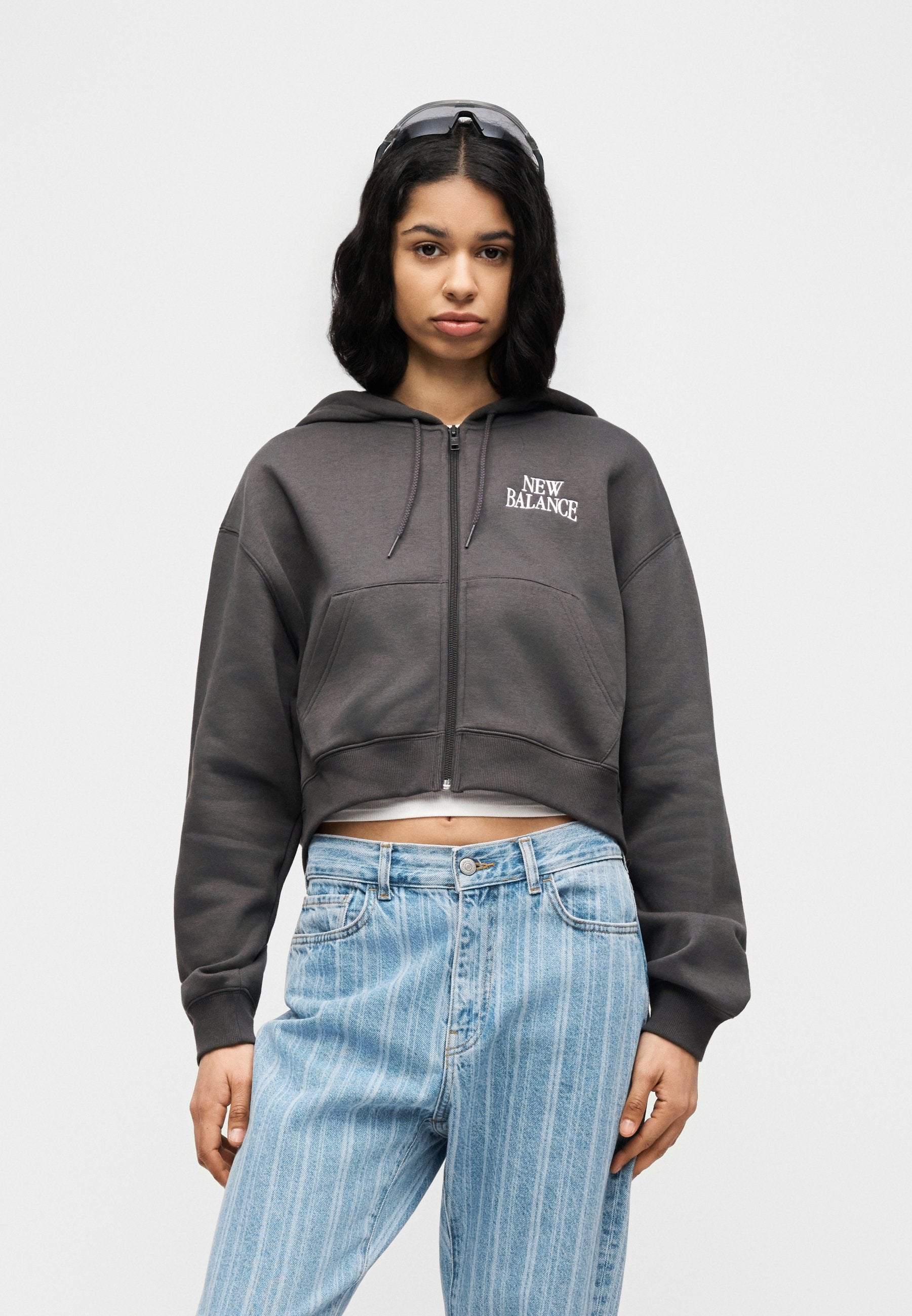 LINEAR HERITAGE FULL ZIP - Zip-up sweatshirt - faded black