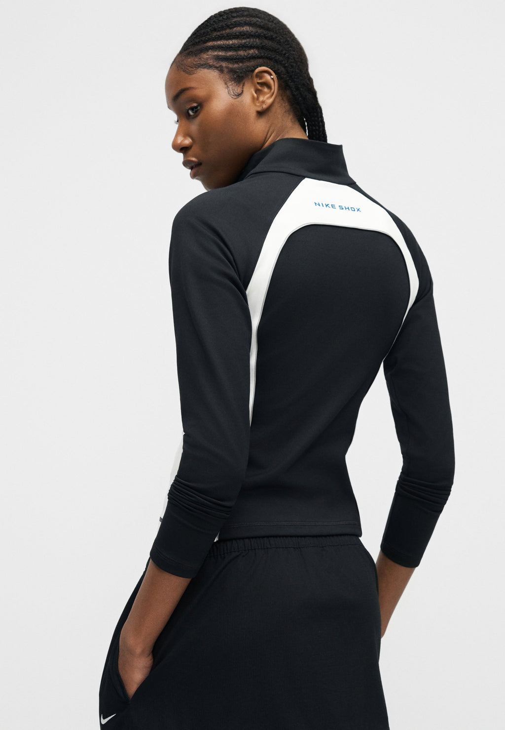 LONG SLEEVE - Zip-up sweatshirt - black/white