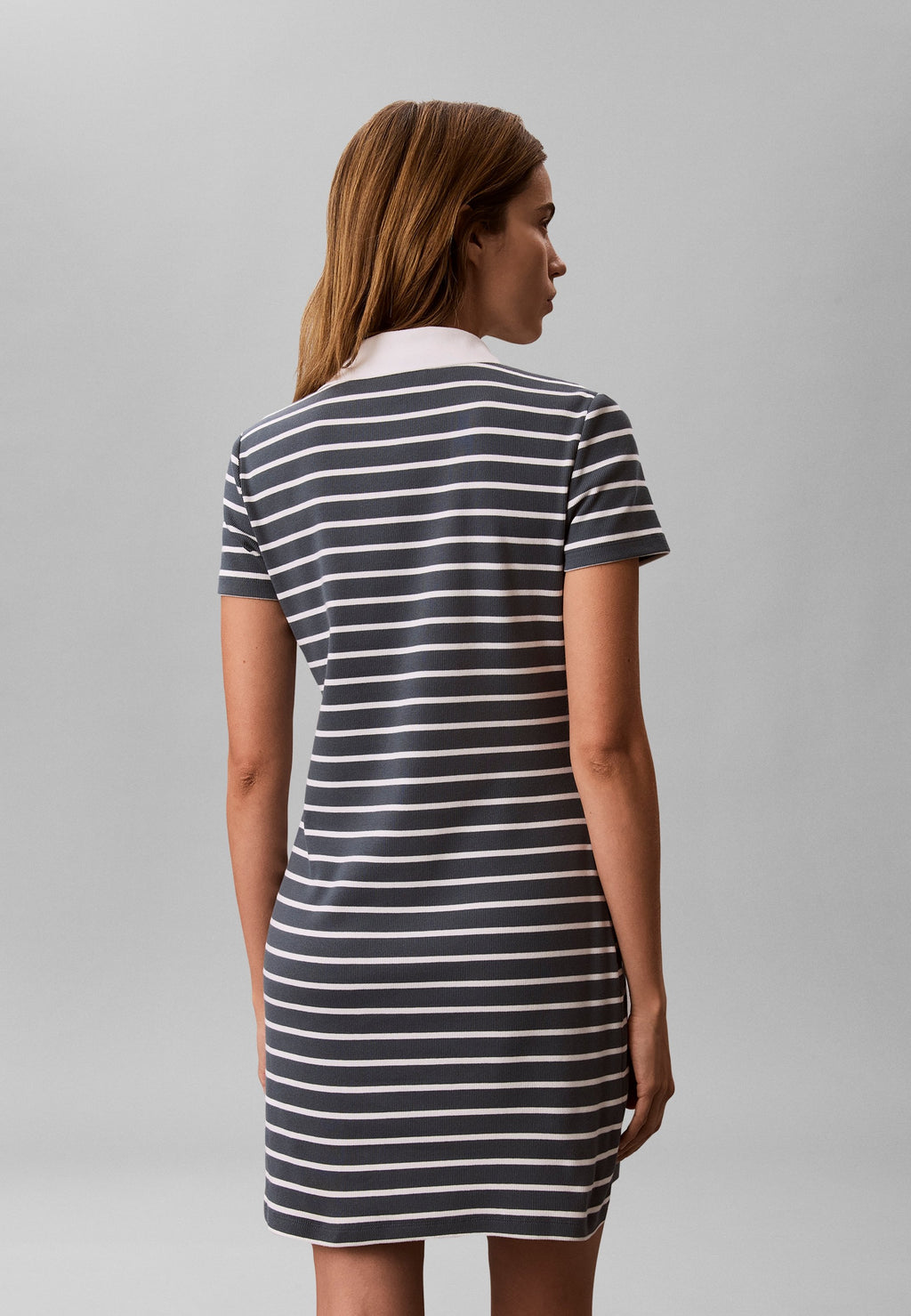 MONOLOGO - Day dress - dark slate high sea stripe