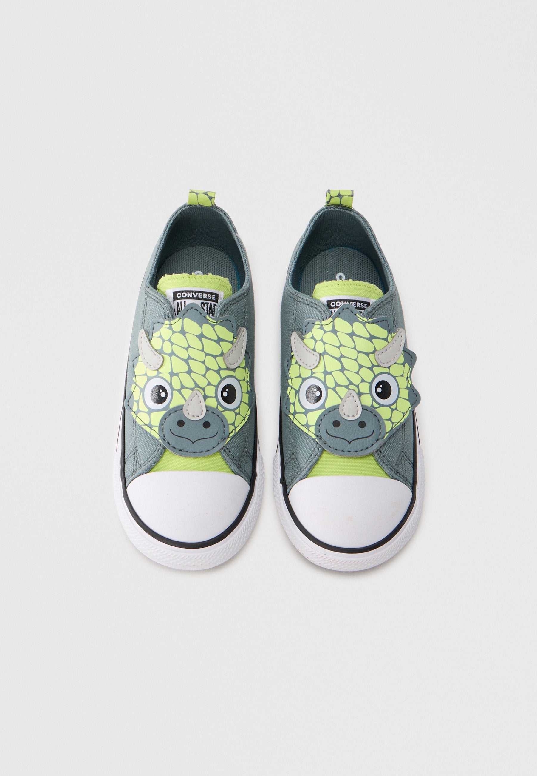CHUCK TAYLOR ALL STAR ONE STRAP DINOS EASY-ON UNISEX - Trainers - mineral brew/neon mantis/white