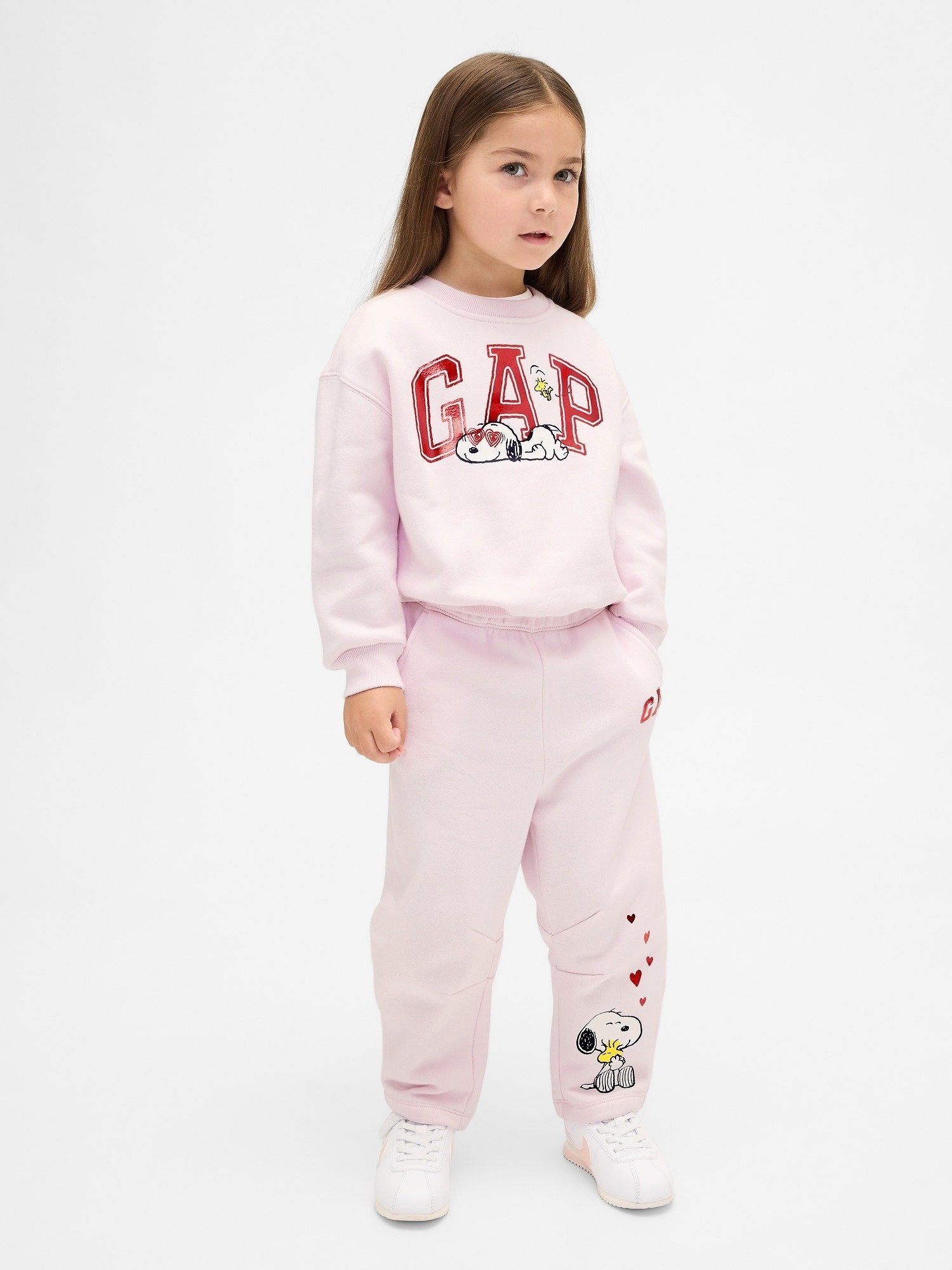 BABY & TODDLER VINTAGESOFT SNOOPY BARREL SWEATPANTS - Tracksuit bottoms - pink dogwood