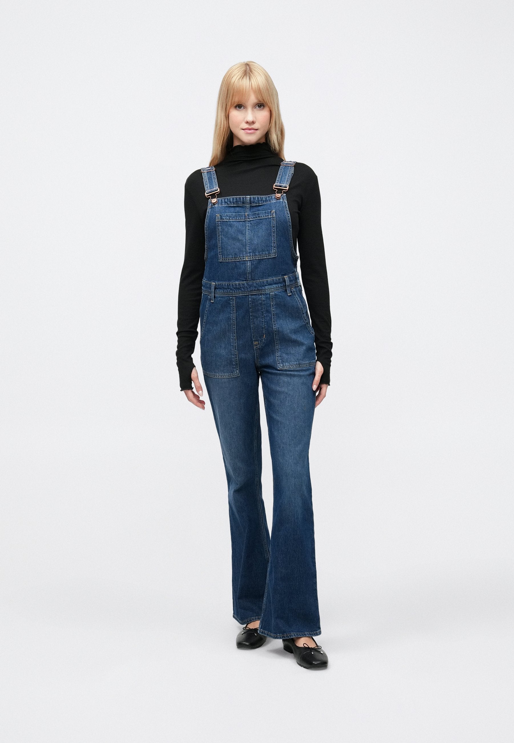 LONG AND LEAN OVERALL JACKSON - Dungarees - dark-blue denim
