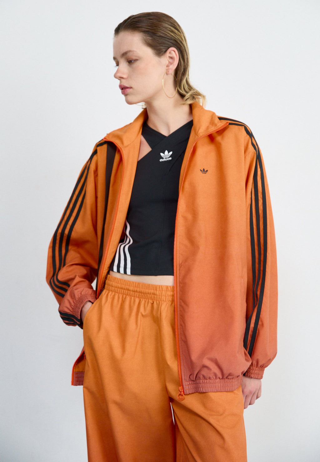 Tracksuit bottoms - multicolor/crew orange