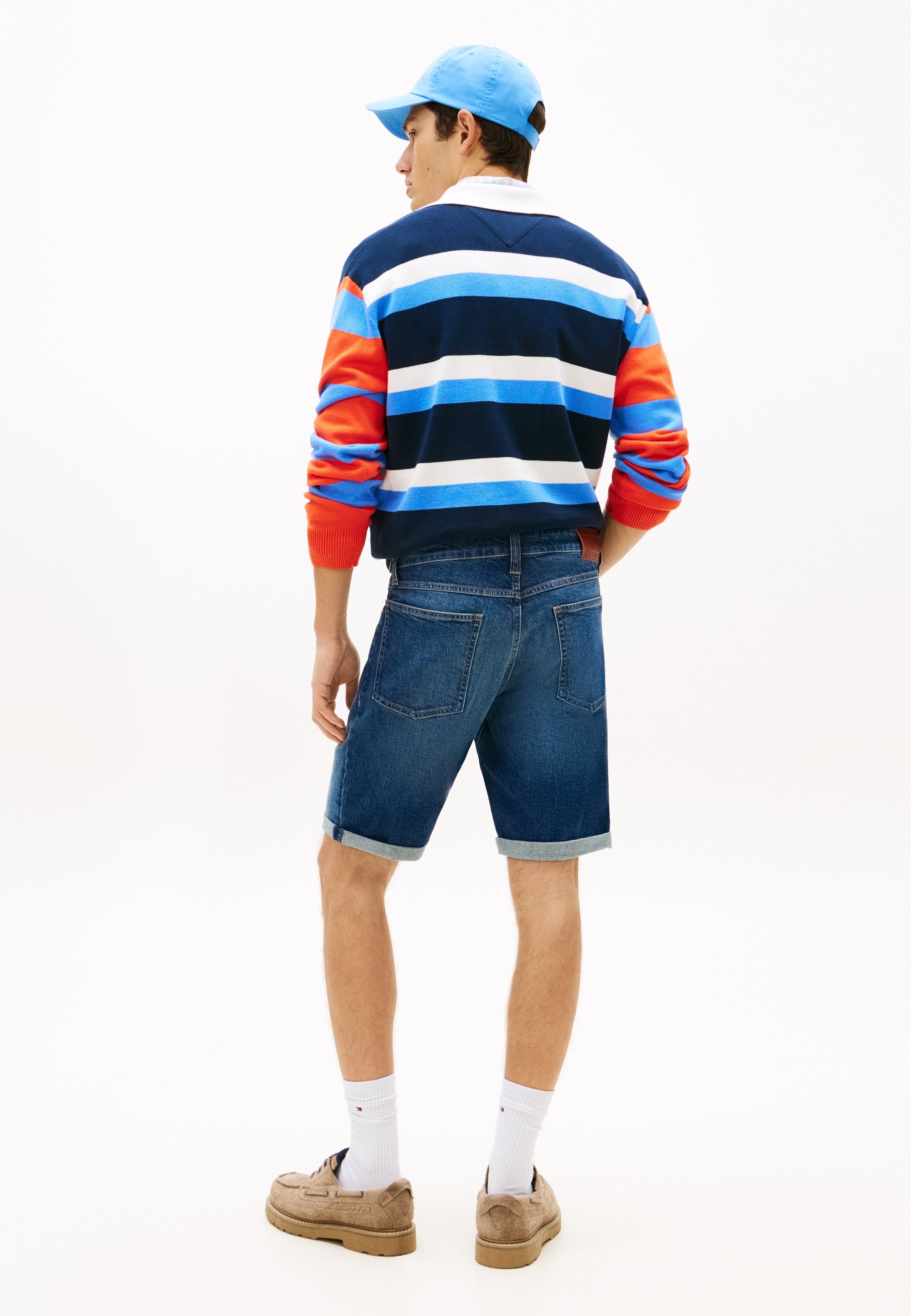 RONNIE FADED SLIM DENIM ŞORT - Kot şort - koyu kot