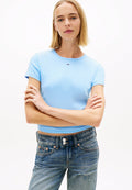 SLIM FIT - Print T-shirt - light powdery blue