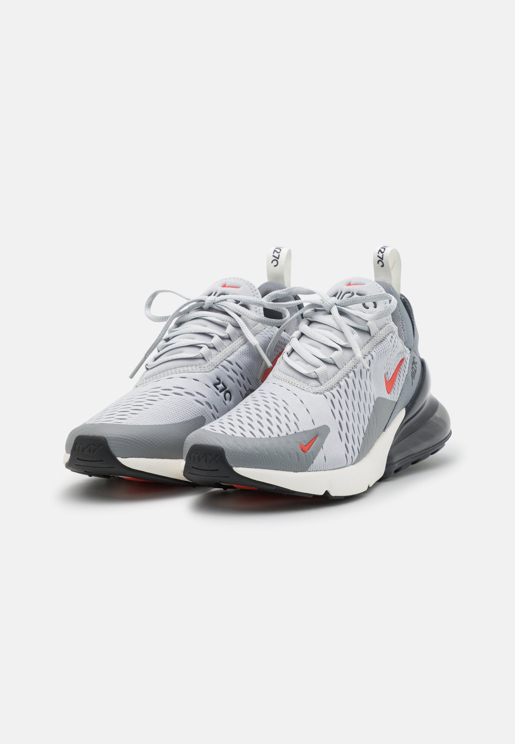 NIKE AIR MAX 270 - Trainers - grey fog/team orange/sail/particle grey