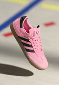 Chaussures de football en salle – rose clair/noir