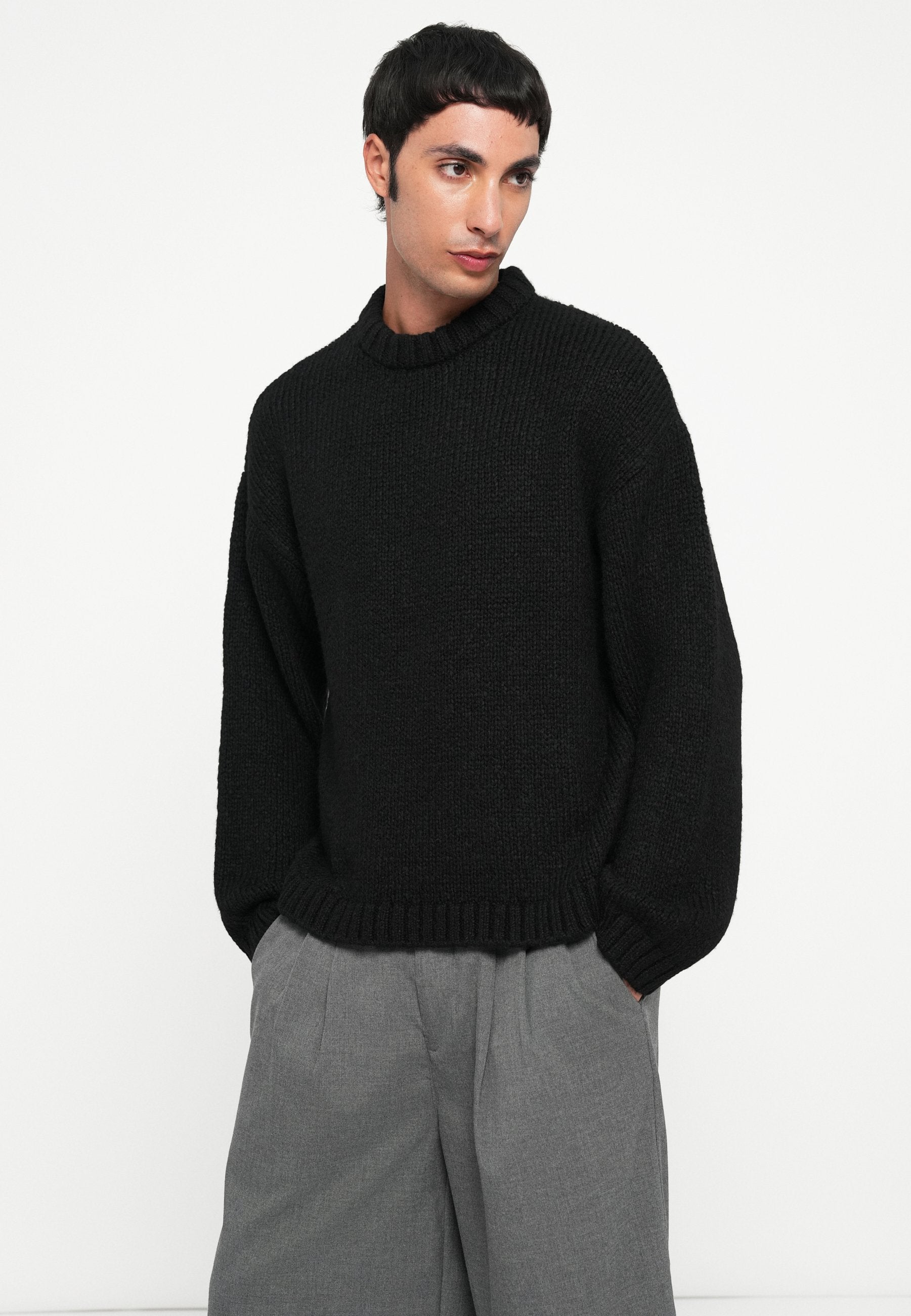 Knitted Knitted - Jumper - black