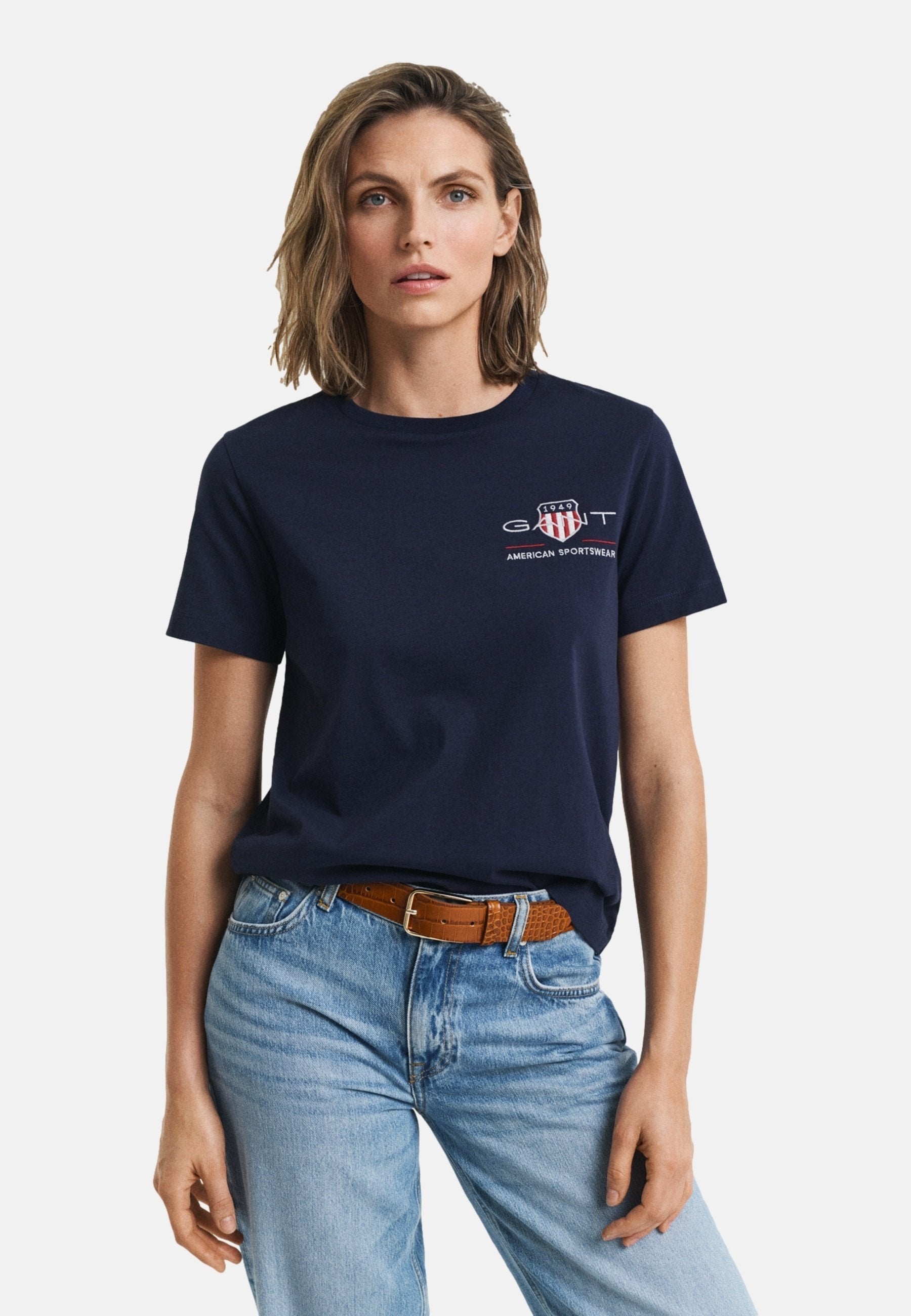 REG ARCHIVE SHIELD SS - Basic T-shirt - dunkelblau