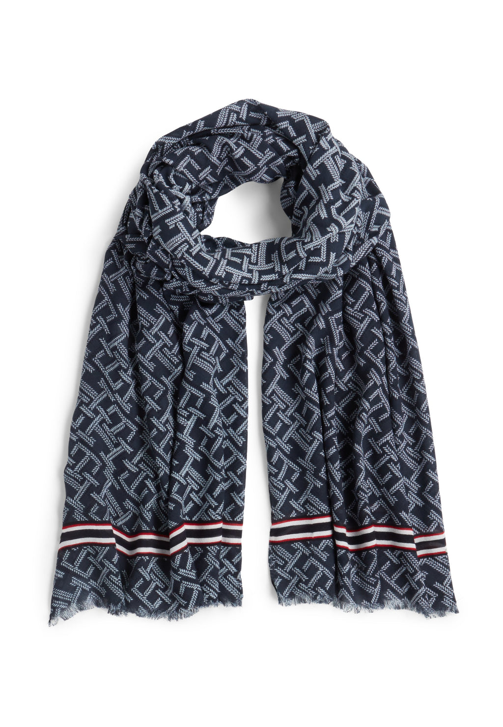 TH MONOGRAM LIGHTWEIGHT SCARF - Scarf - space blue