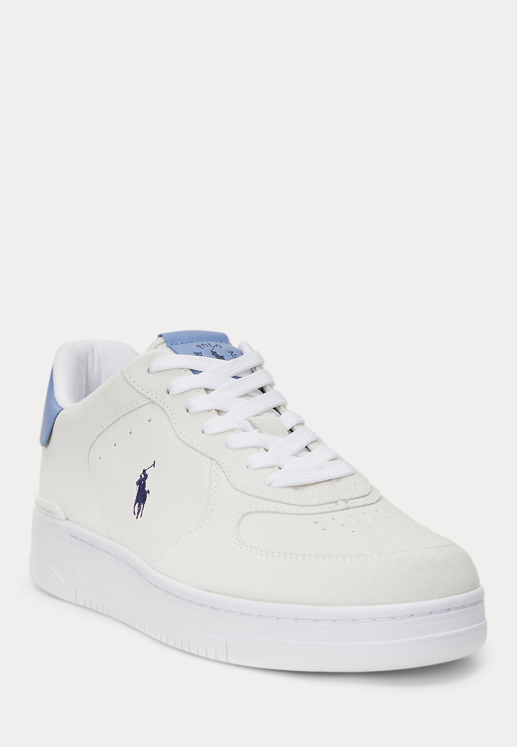 MASTERS COURT SUEDE SNEAKER - Baskets - bianco/campus blue