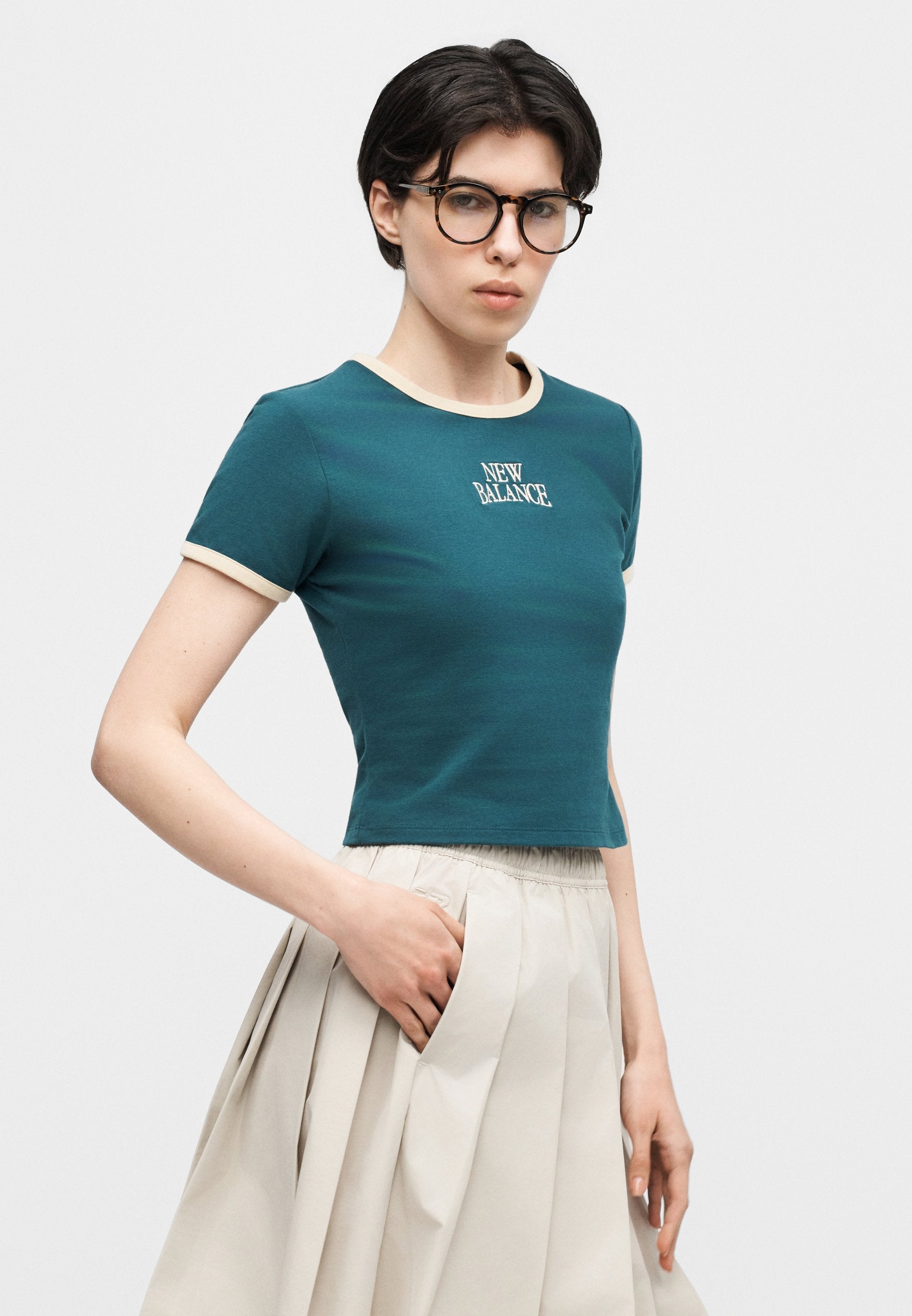 HERITAGE RINGER - Print T-shirt - medusa green
