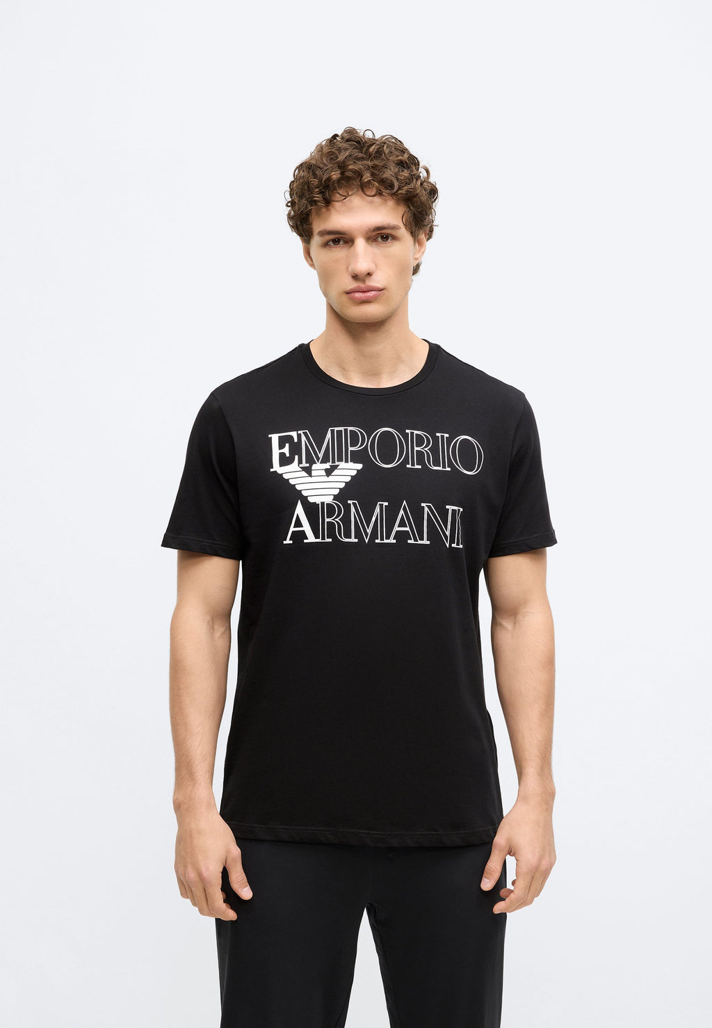 CREW NECK - Pyjama top - black