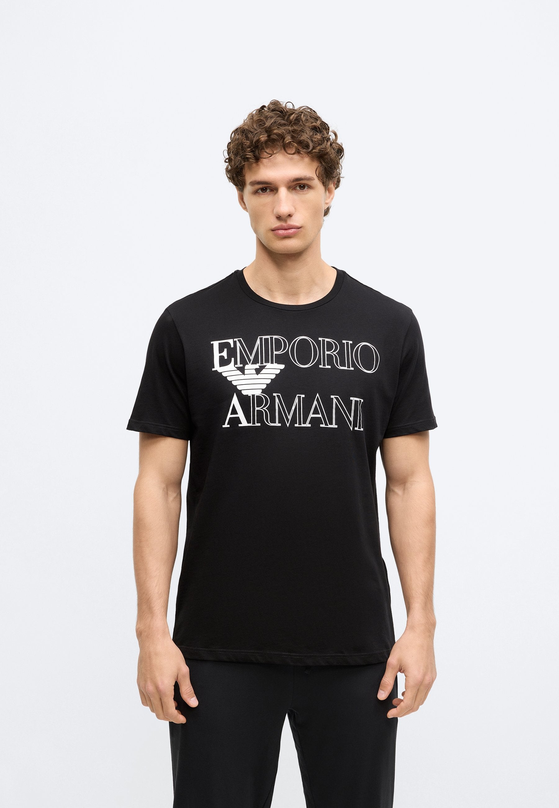 CREW NECK - Pyjama top - black