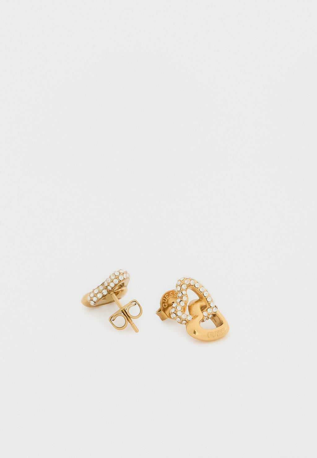 HEART LINKS STUDS - Earrings - yellow gold-coloured