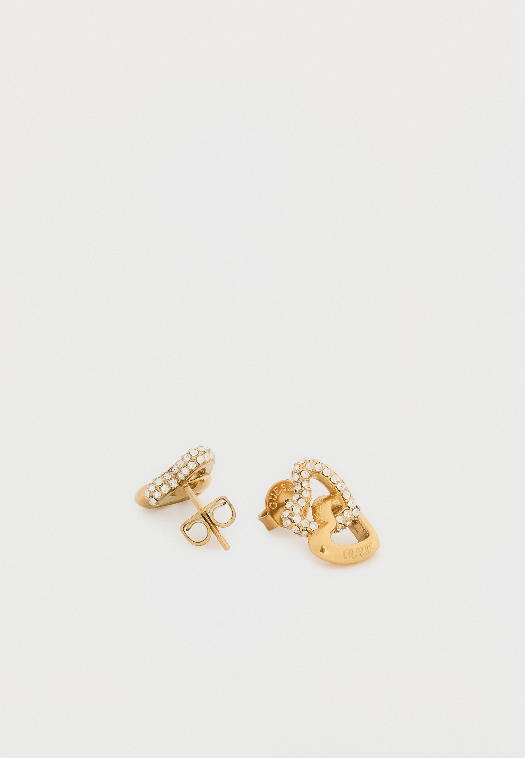 HEART LINKS STUDS - Earrings - yellow gold-coloured