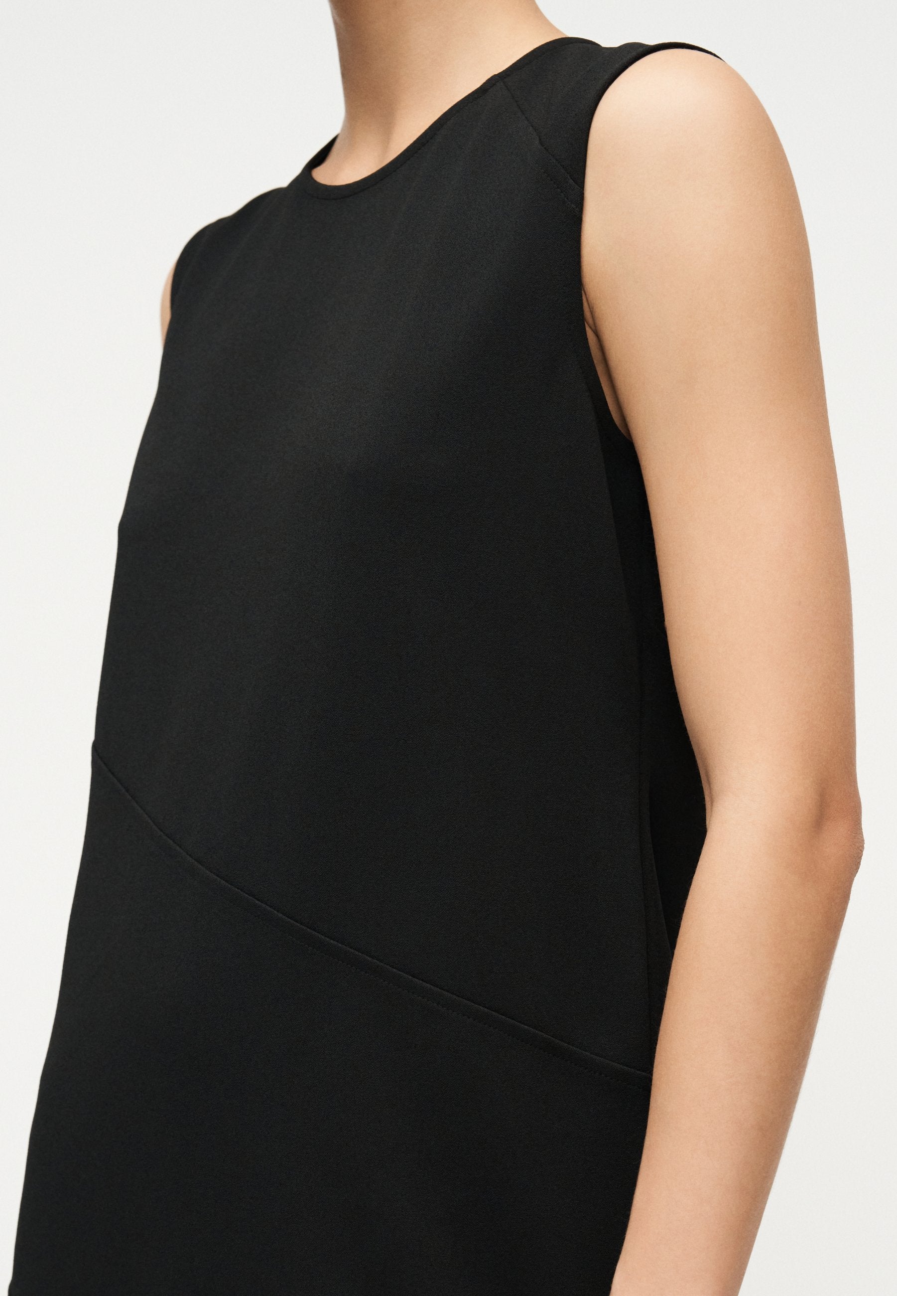STRETCH DIAGONAL SEAM D - Day dress - black