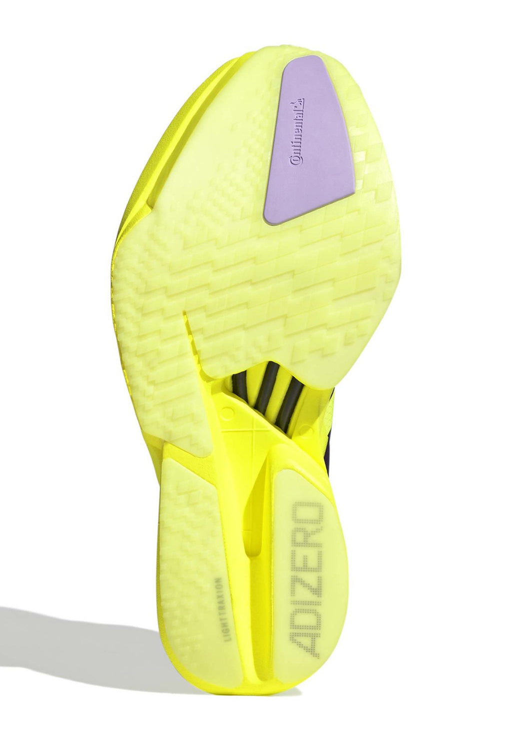 ADIZERO ADIOS PRO 4 - أحذية جري على الطرق - أصفر شمسي/أورورا برقوق/برقوق بودرة