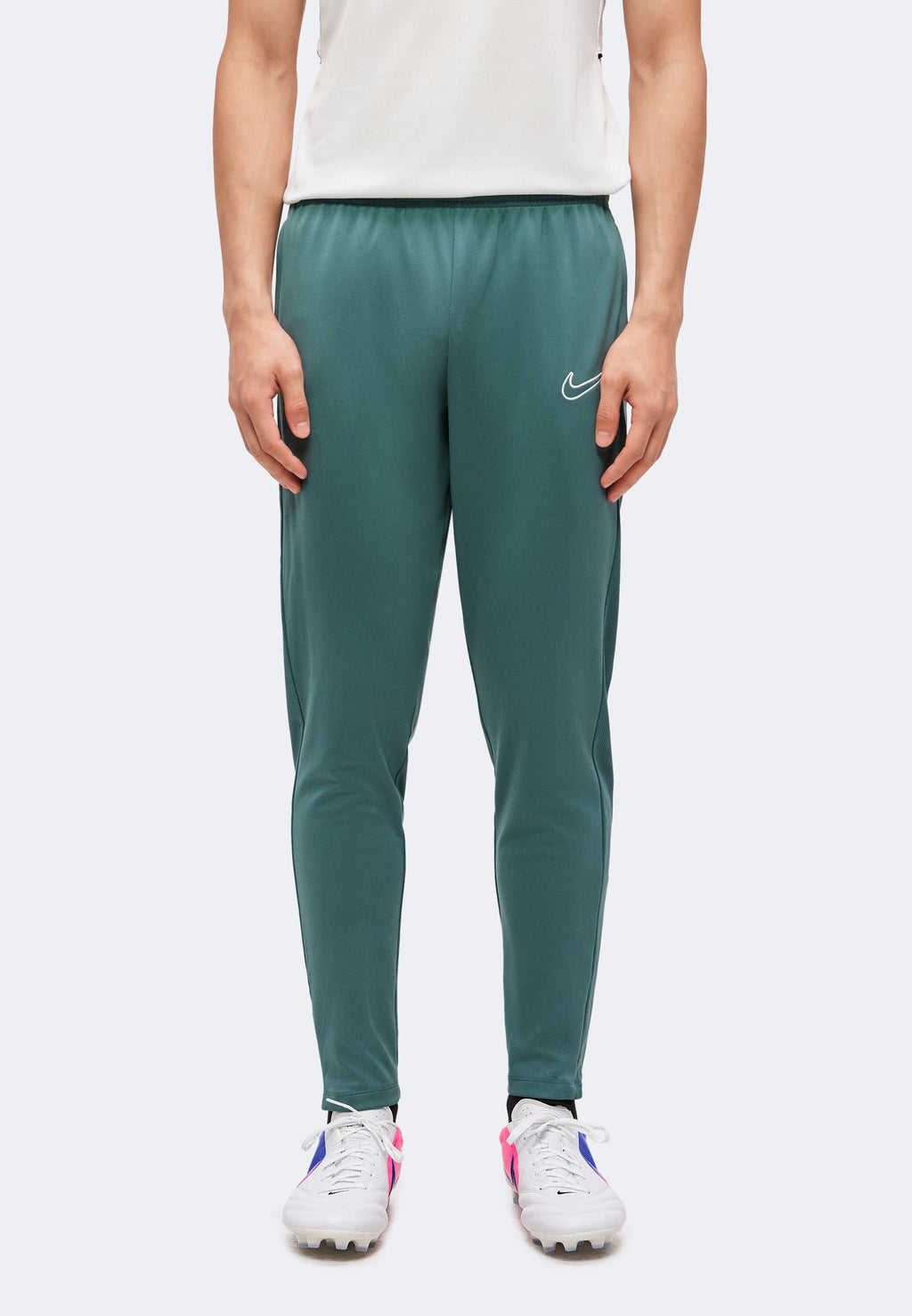 ACADEMY - Tracksuit bottoms - mineral slate/black/white
