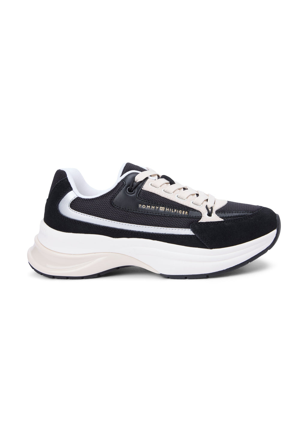 SUEDE CHUNKY LACE-UP TRAINERS - Trainers - black