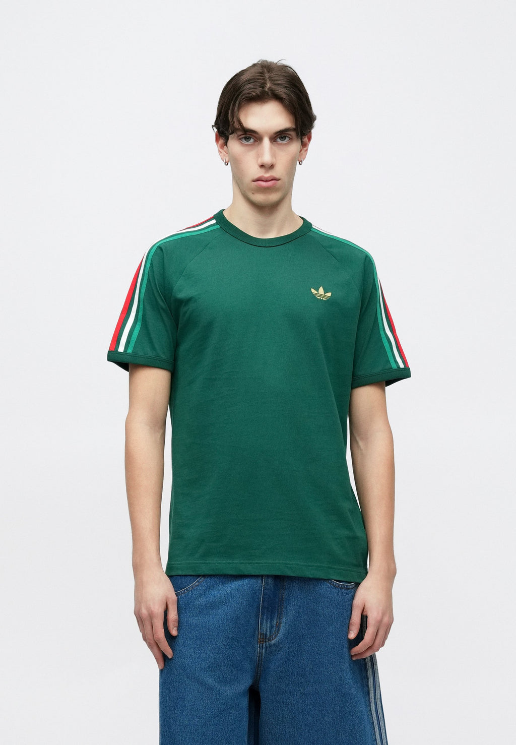 3S TEE - Print T-shirt - team dark green/bold green/white