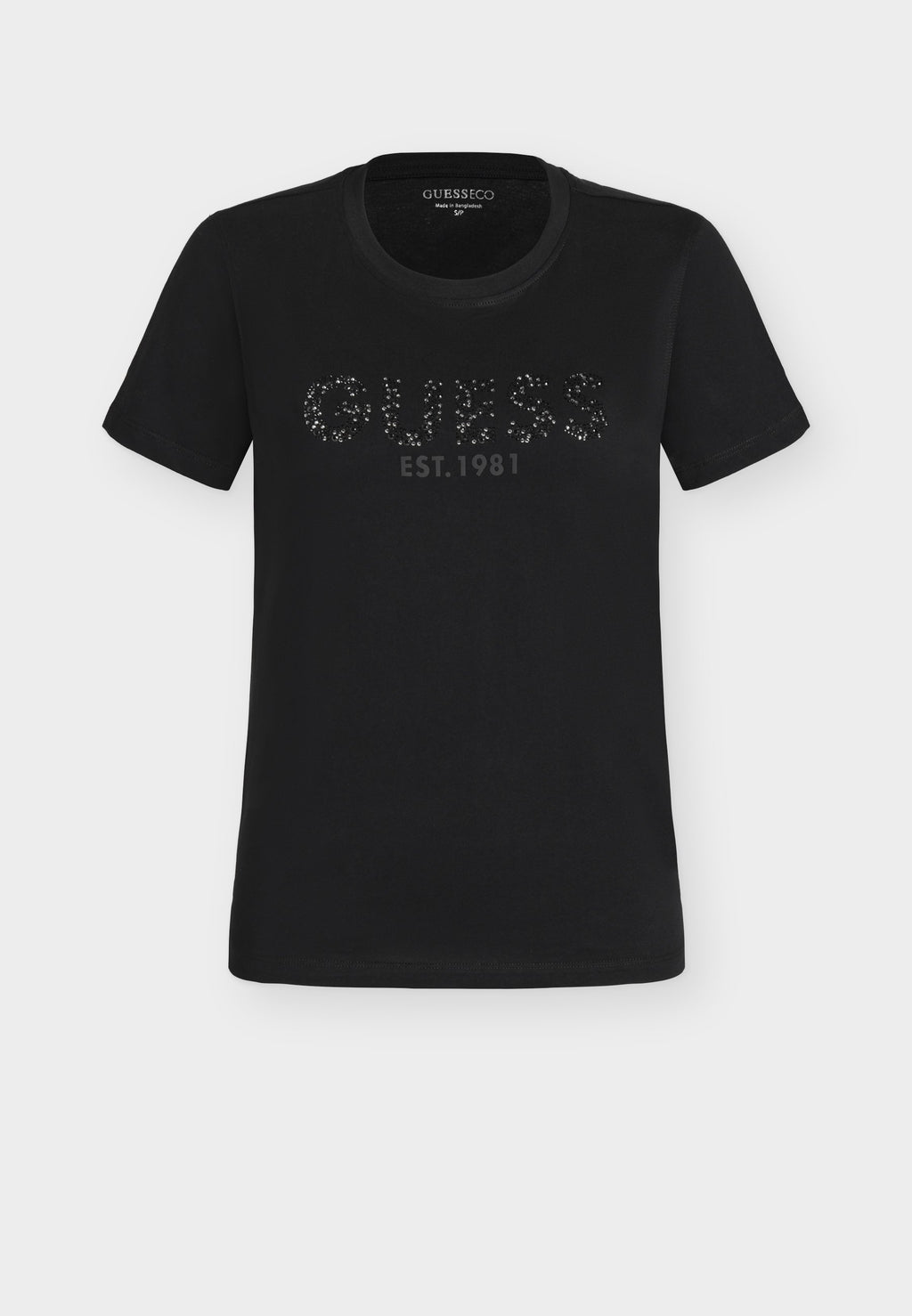 STUDS SCRIPT TEE - Print T-shirt - jet black