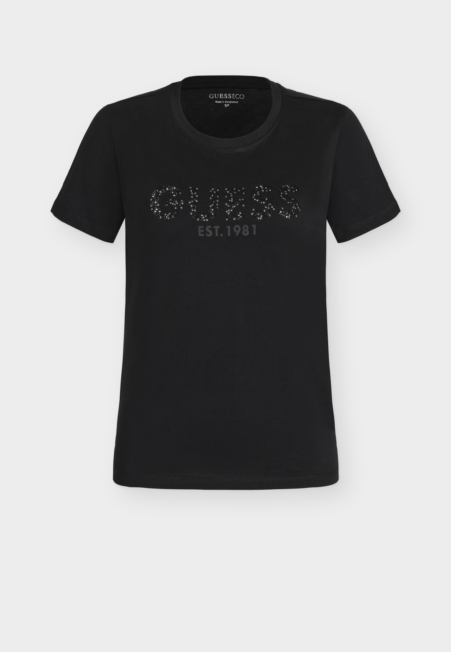 STUDS SCRIPT TEE - Print T-shirt - jet black